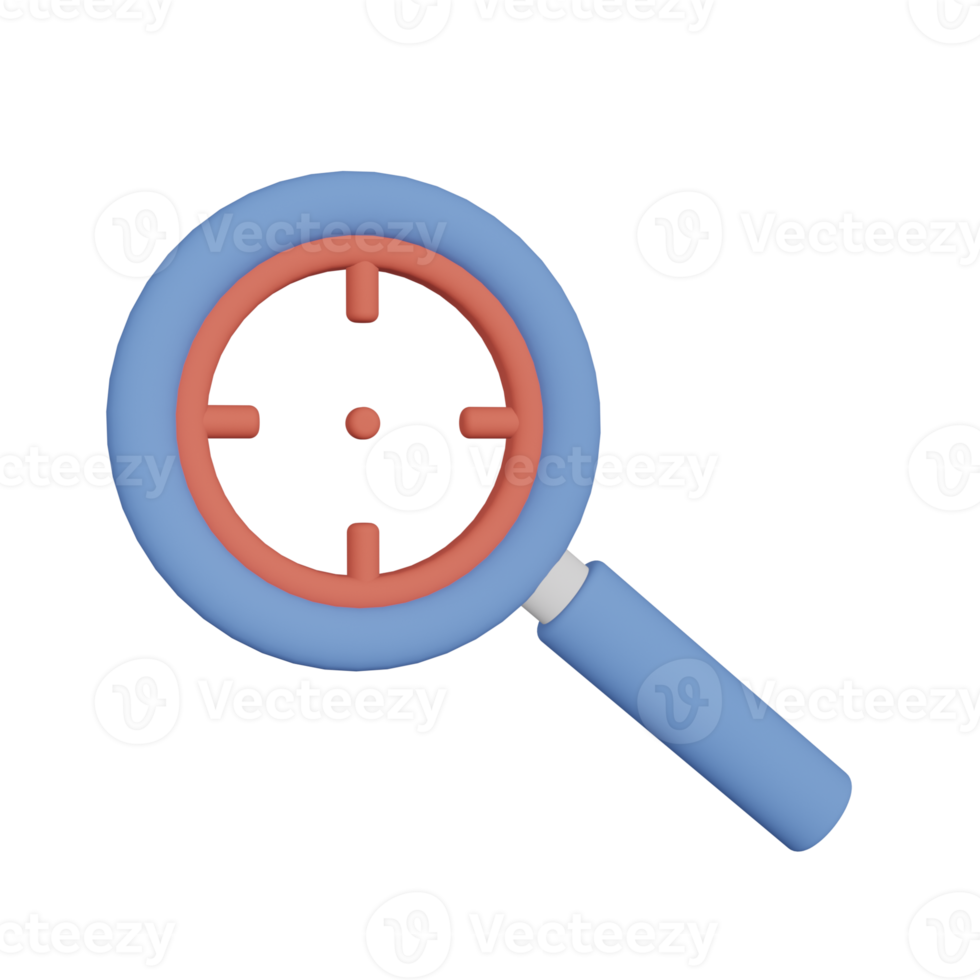 Search Target 3D Illustration png