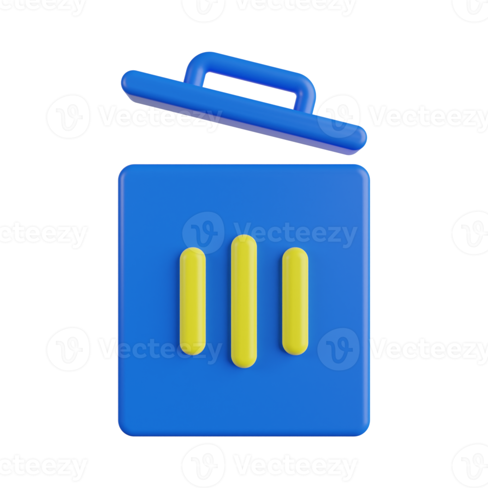 Trash 3D Illustration png