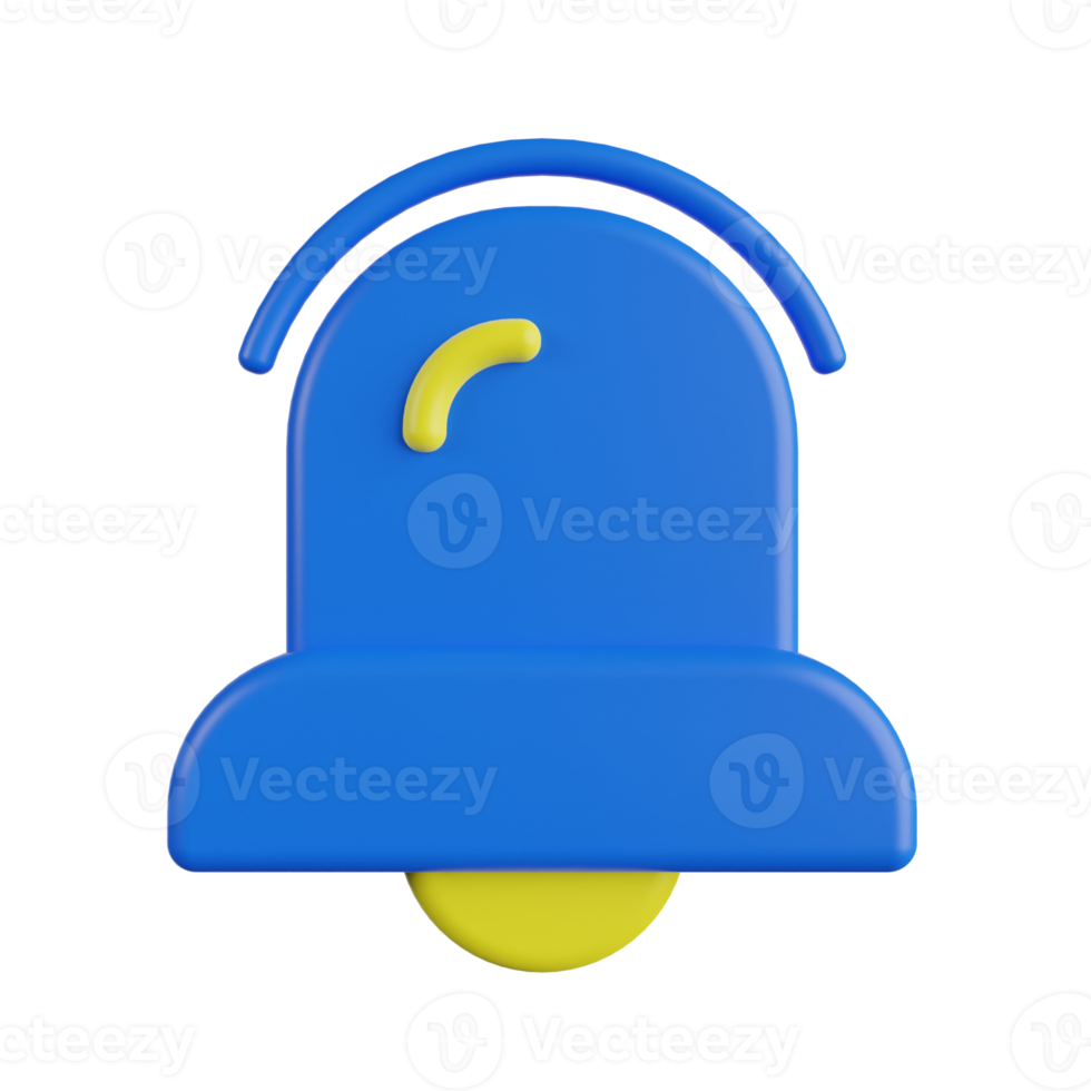Notification Bell 3D Illustration png
