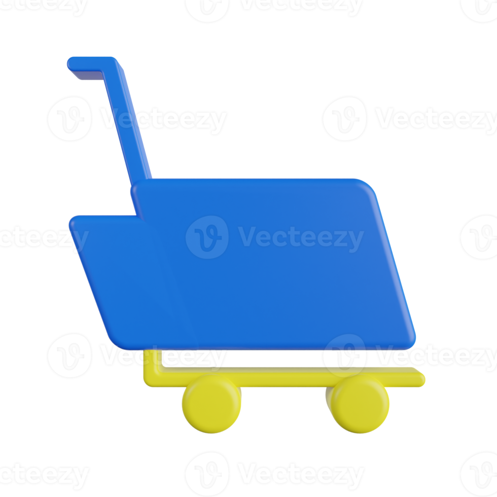 Shopping Cart 3D Illustration png