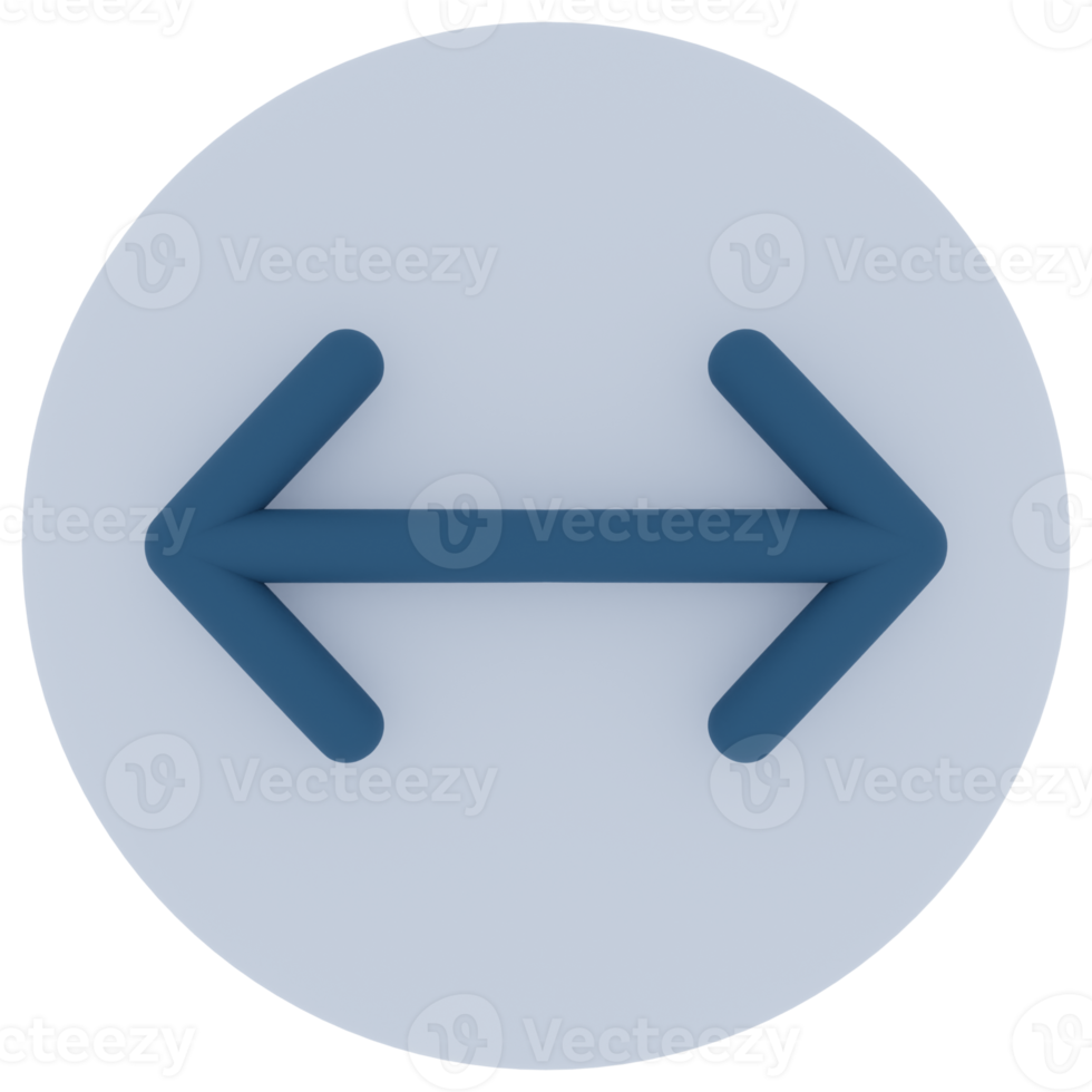 Left Right Arrow 3D Illustration png