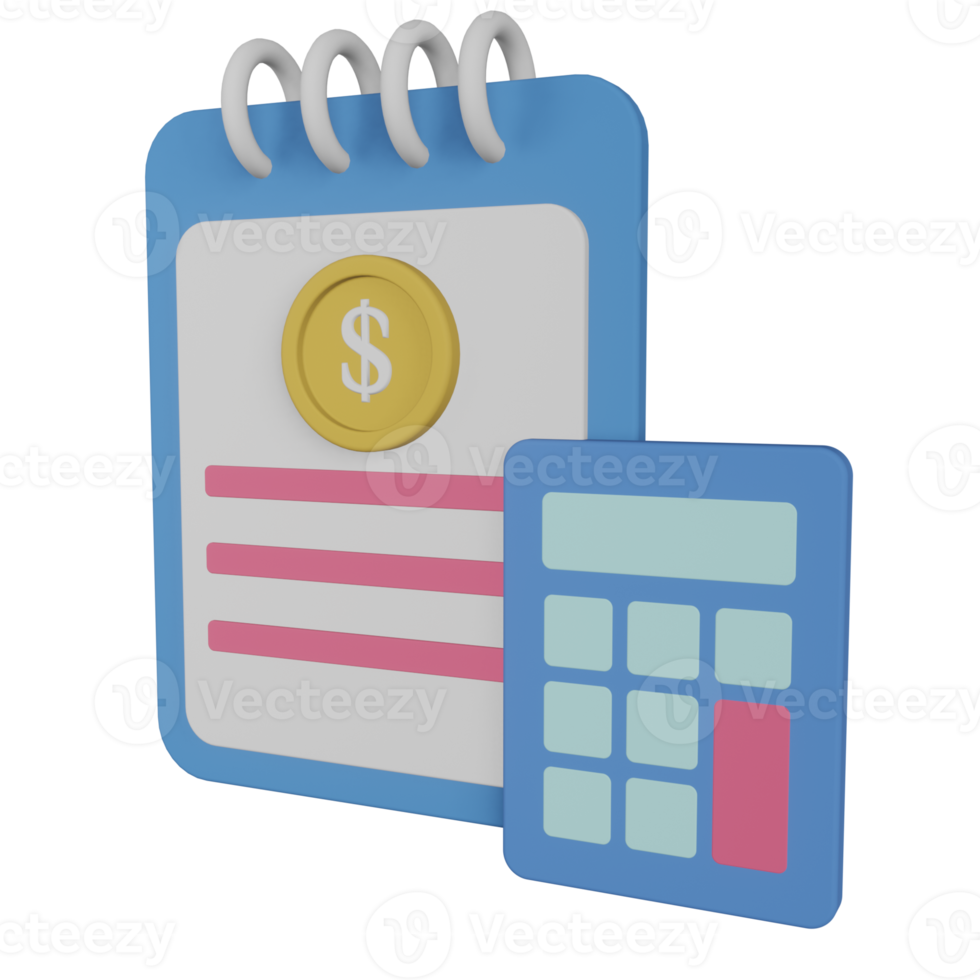 Accounting 3D Illustration png