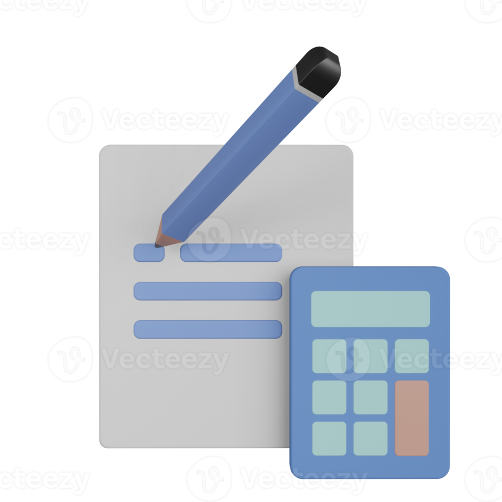 Bookkeeping 3D Illustration png