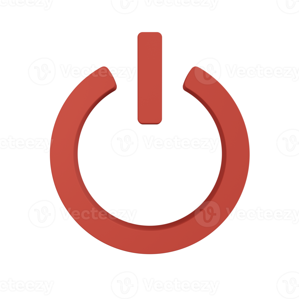 Power Button 3D Illustration png