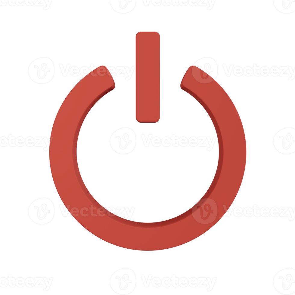ilustração 3d do botão liga / desliga png