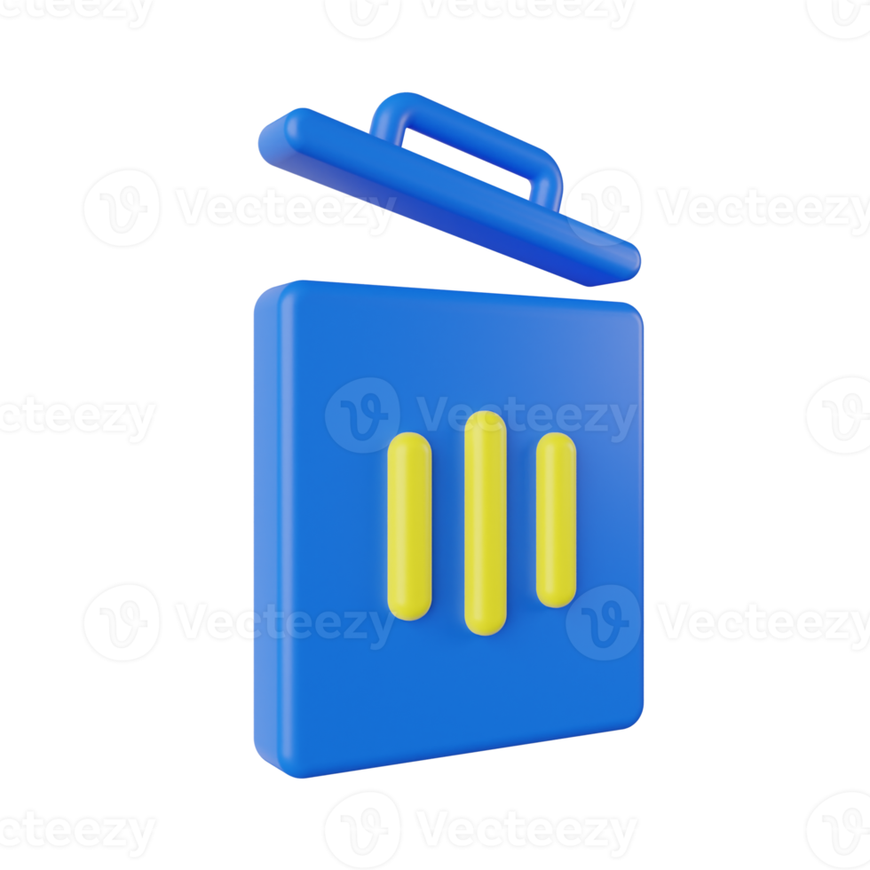 Trash 3D Illustration png