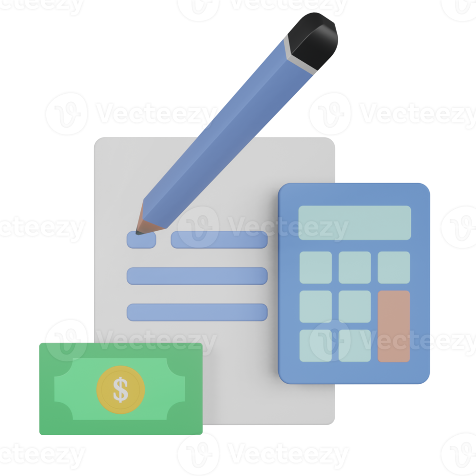 Bookkeeping Accountant 3D Illustration 10329410 PNG