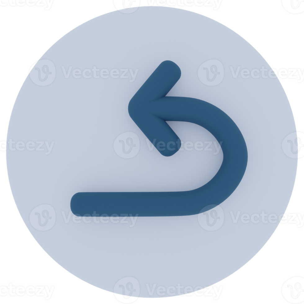 Undo Arrow 3D Illustration png