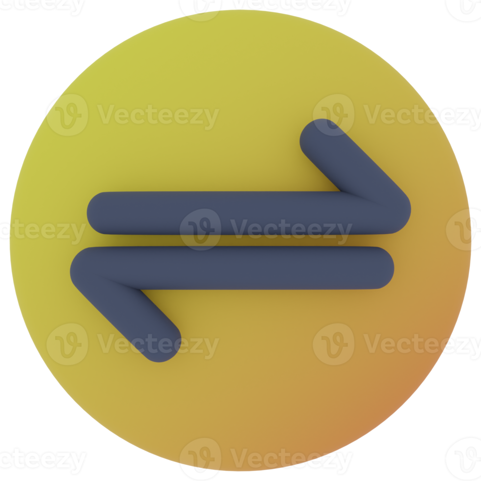 Transfer Arrow 3D Illustration png