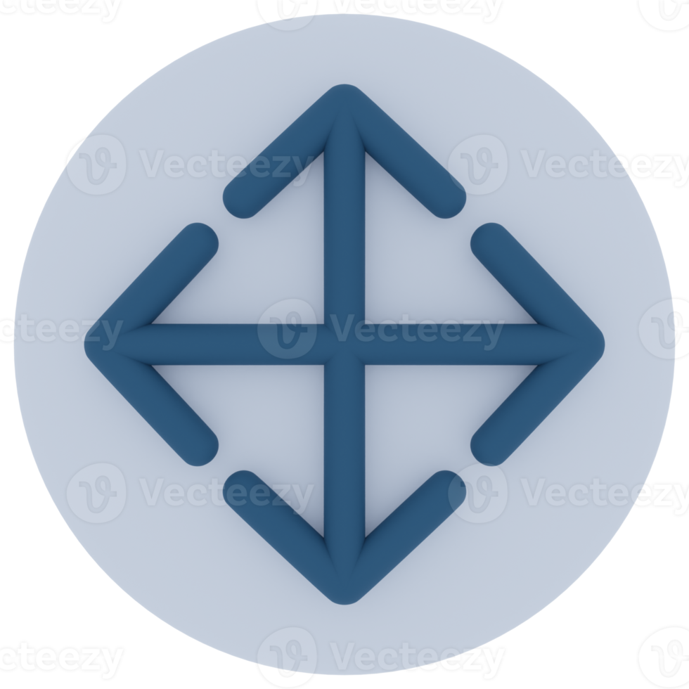 Movement Arrow 3D Illustration png