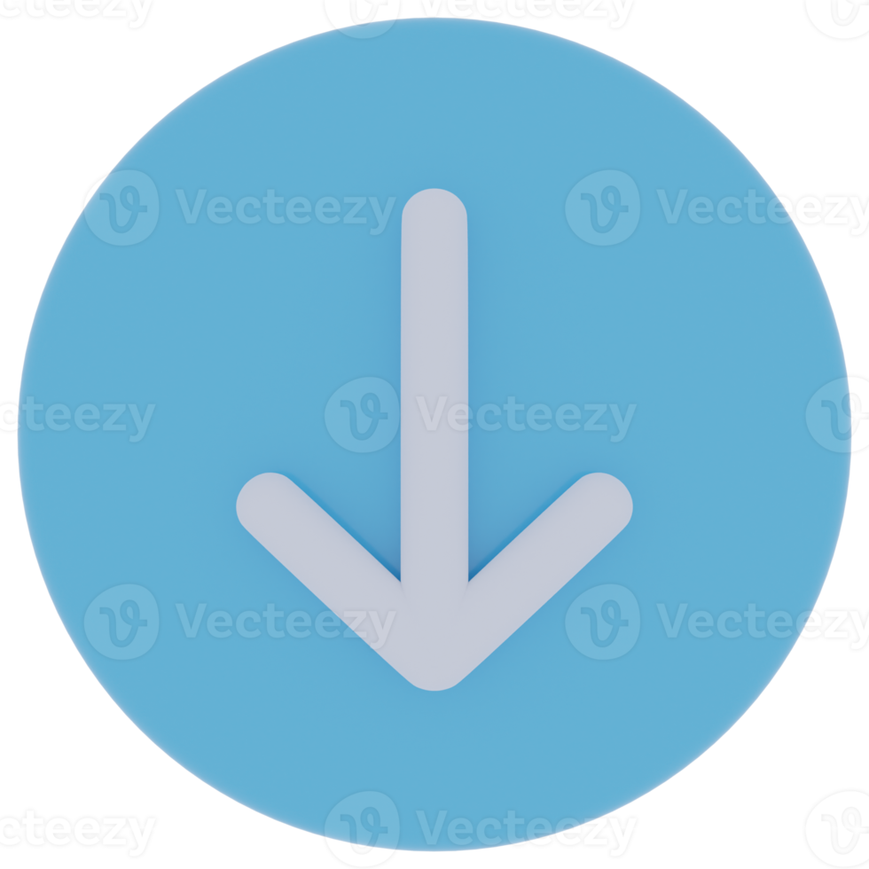 Down Arrow 3D Illustration png