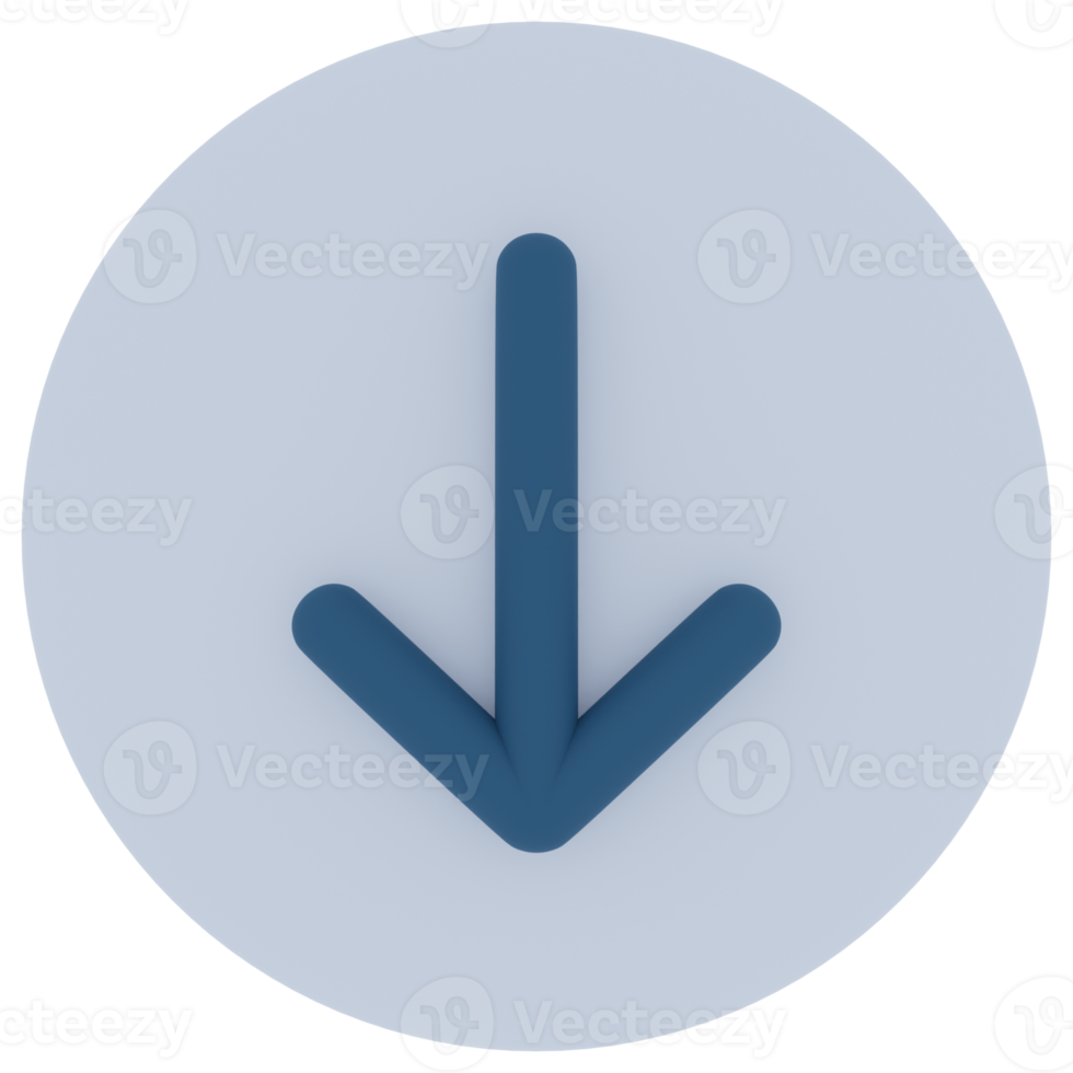 Down Arrow 3D Illustration png