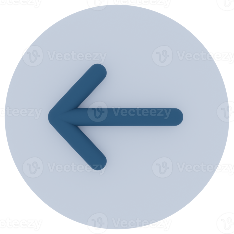 Left Arrow Arrow 3D Illustration png