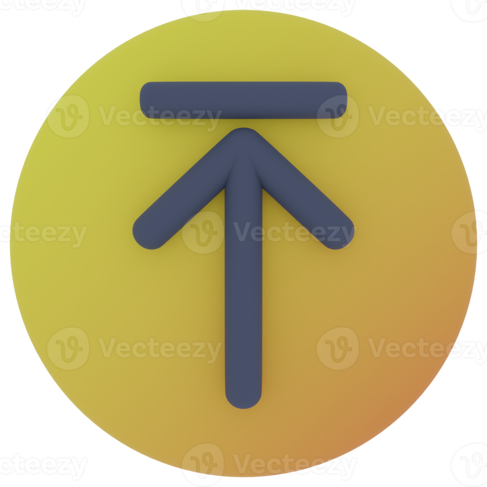 File Upload Arrow 3D Illustration png