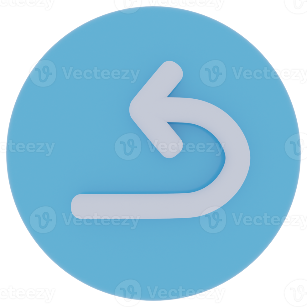 Undo Arrow 3D Illustration png