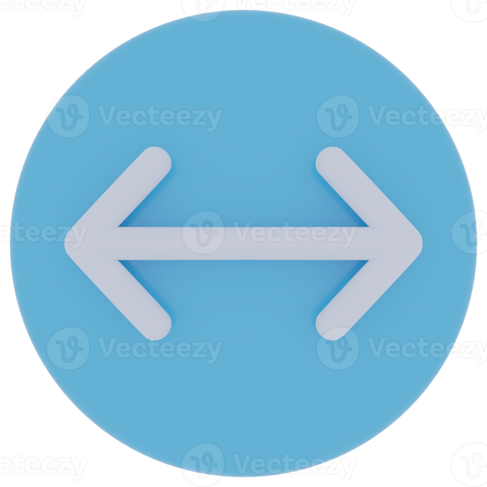 Left Right Arrow 3D Illustration png