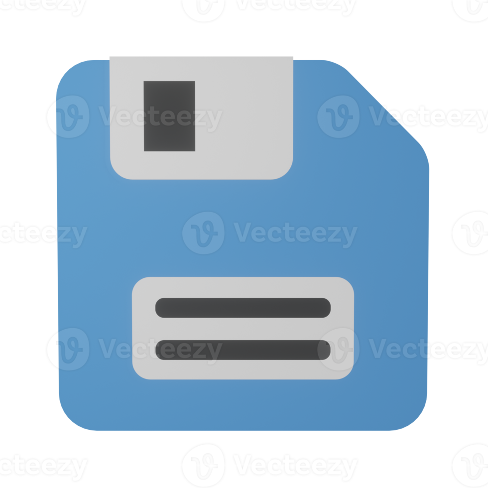 Floppy Disk 3D Illustration png