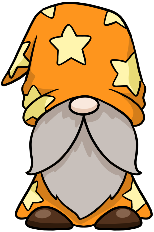 personnage coloré de gnome de dessin animé mignon png