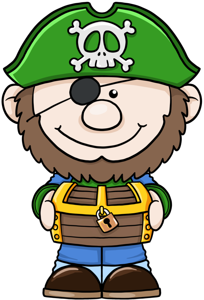 dessin animé pirate enfants coloré clipart png