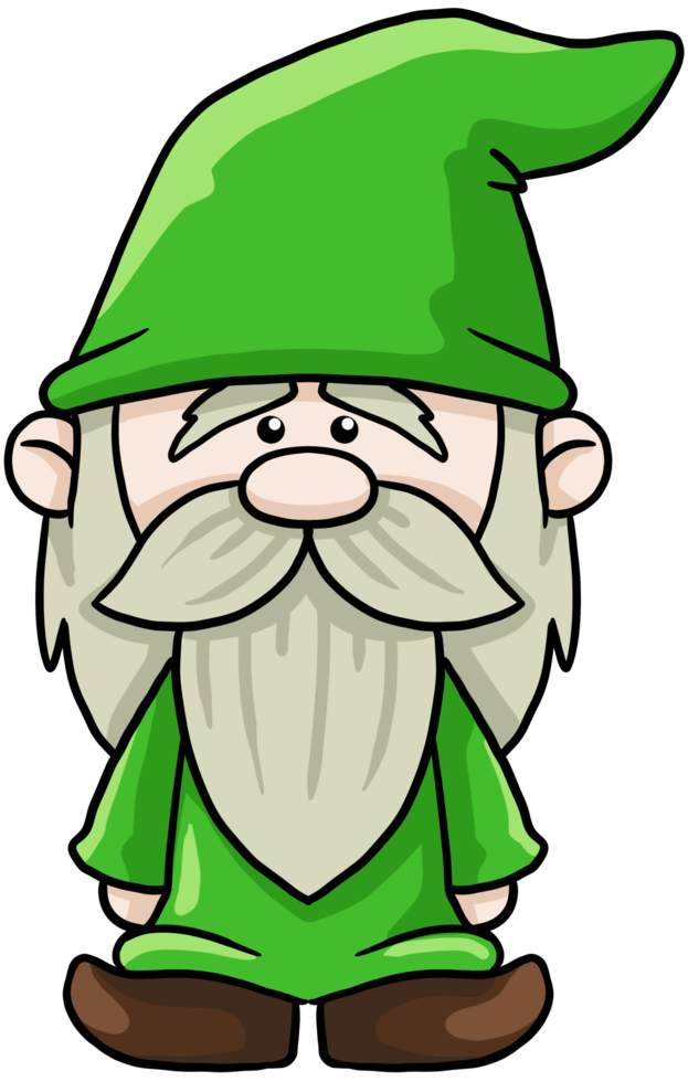 leuke cartoon gnome kleurrijke karakter png