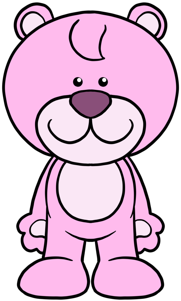 cute cartoon animal character clipart colorful bear png