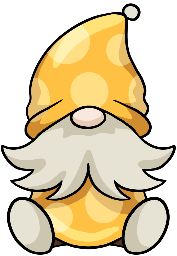 personnage coloré de gnome de dessin animé mignon png