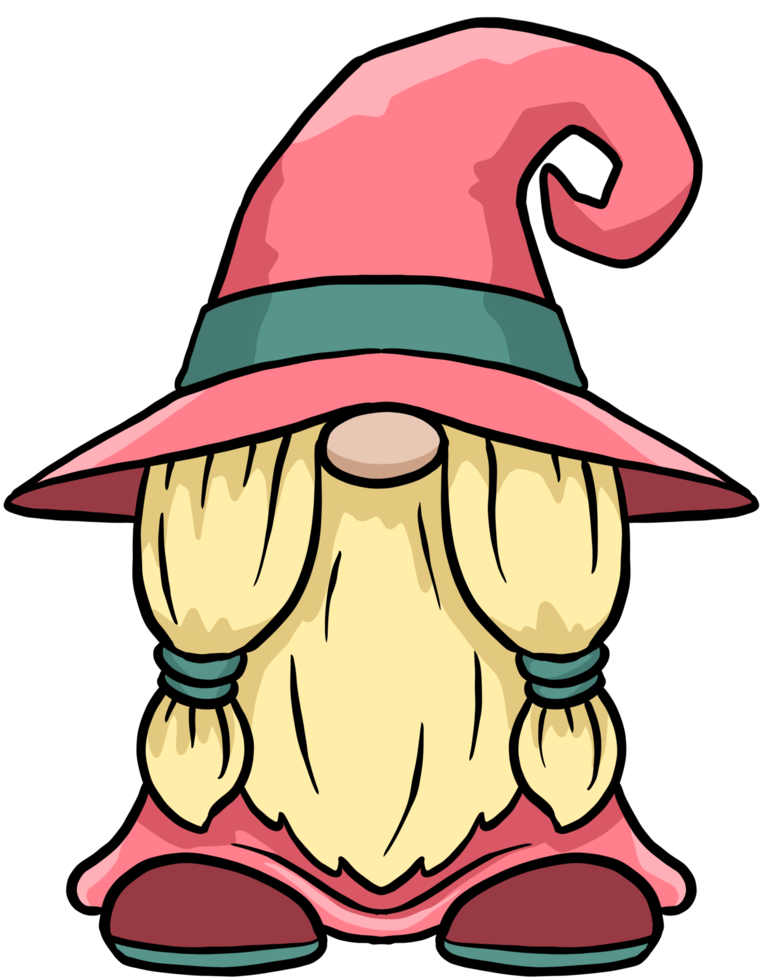 personnage coloré de gnome de dessin animé mignon png