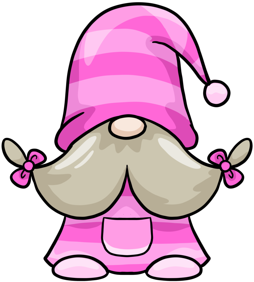 personnage coloré de gnome de dessin animé mignon png