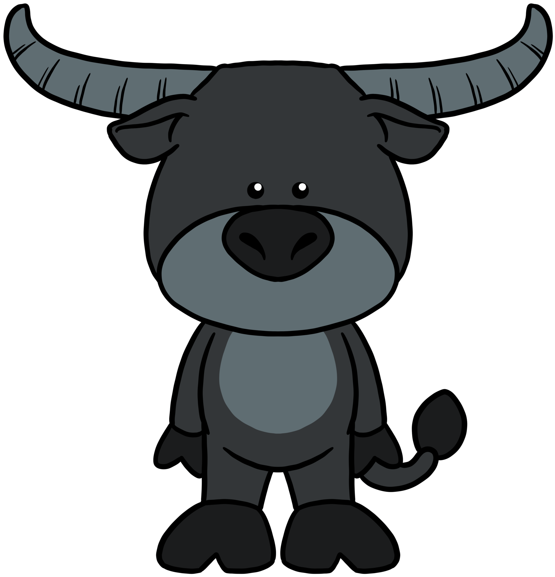 cute cartoon animal character clipart colorful buffalo 10329645 PNG