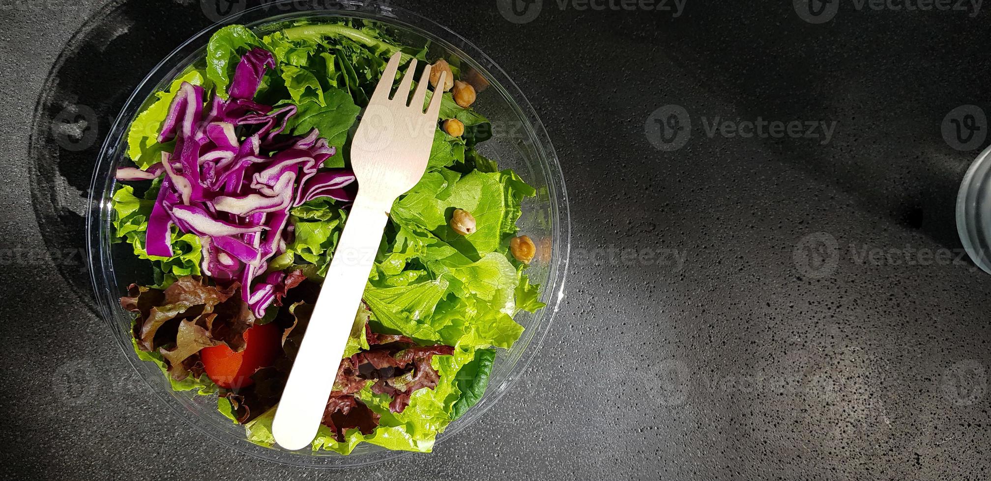 Healthy vegetable salad photo