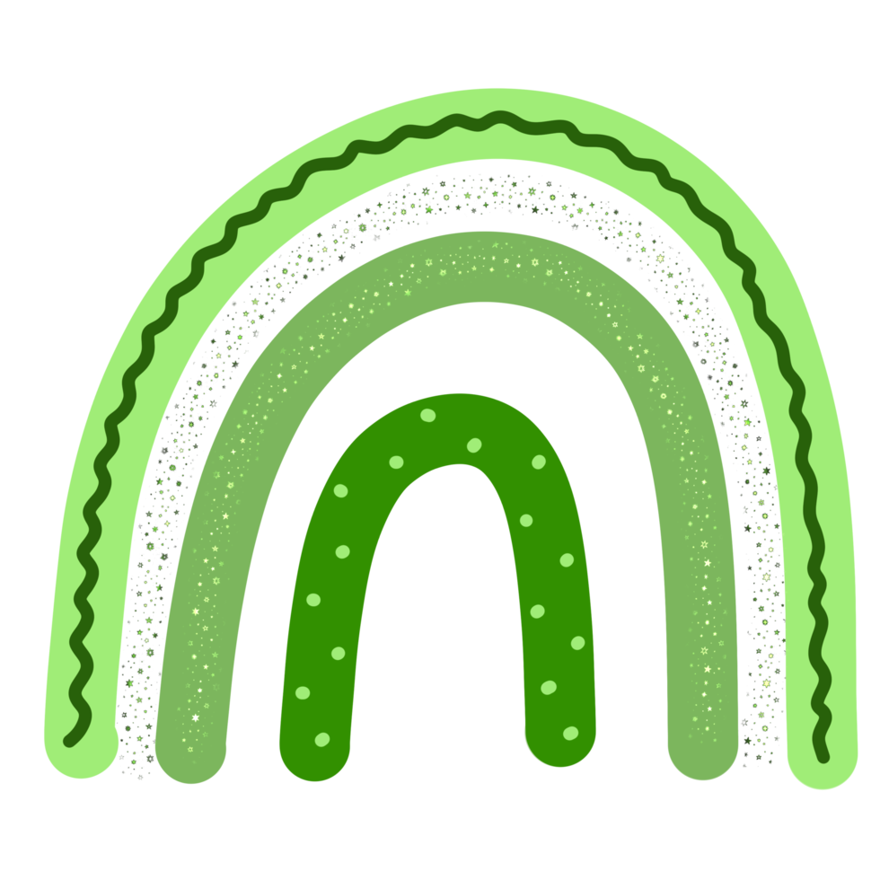 green-boho-rainbow-pngs-for-free-download