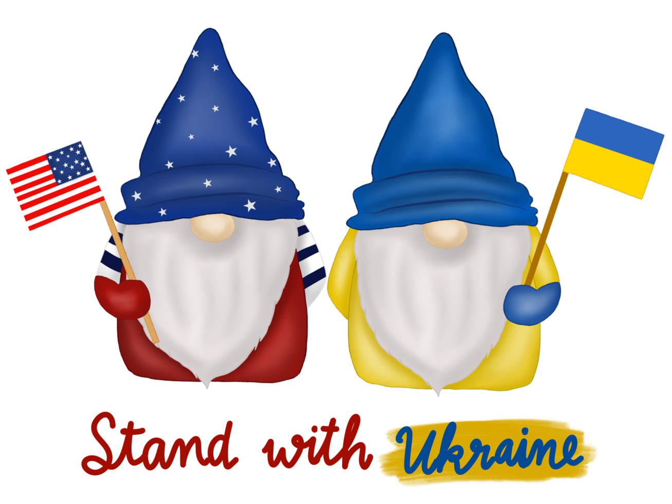Stand with Ukraine Gnome png