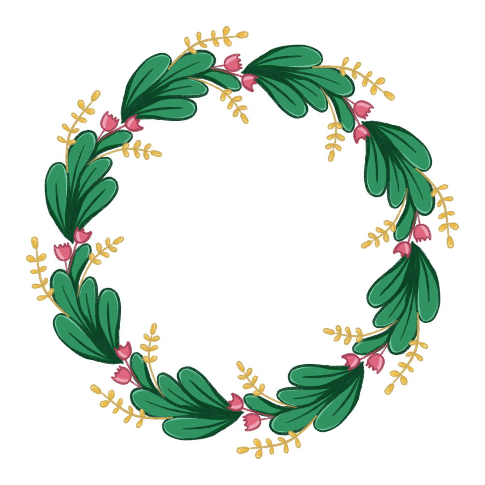 Wild Floral Flower Wreath png