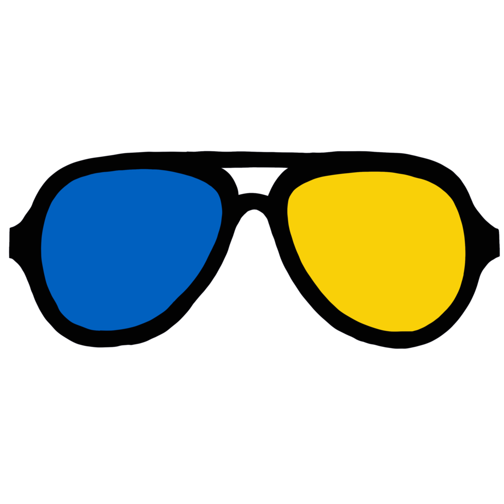 Ukraine flag sunglasses png