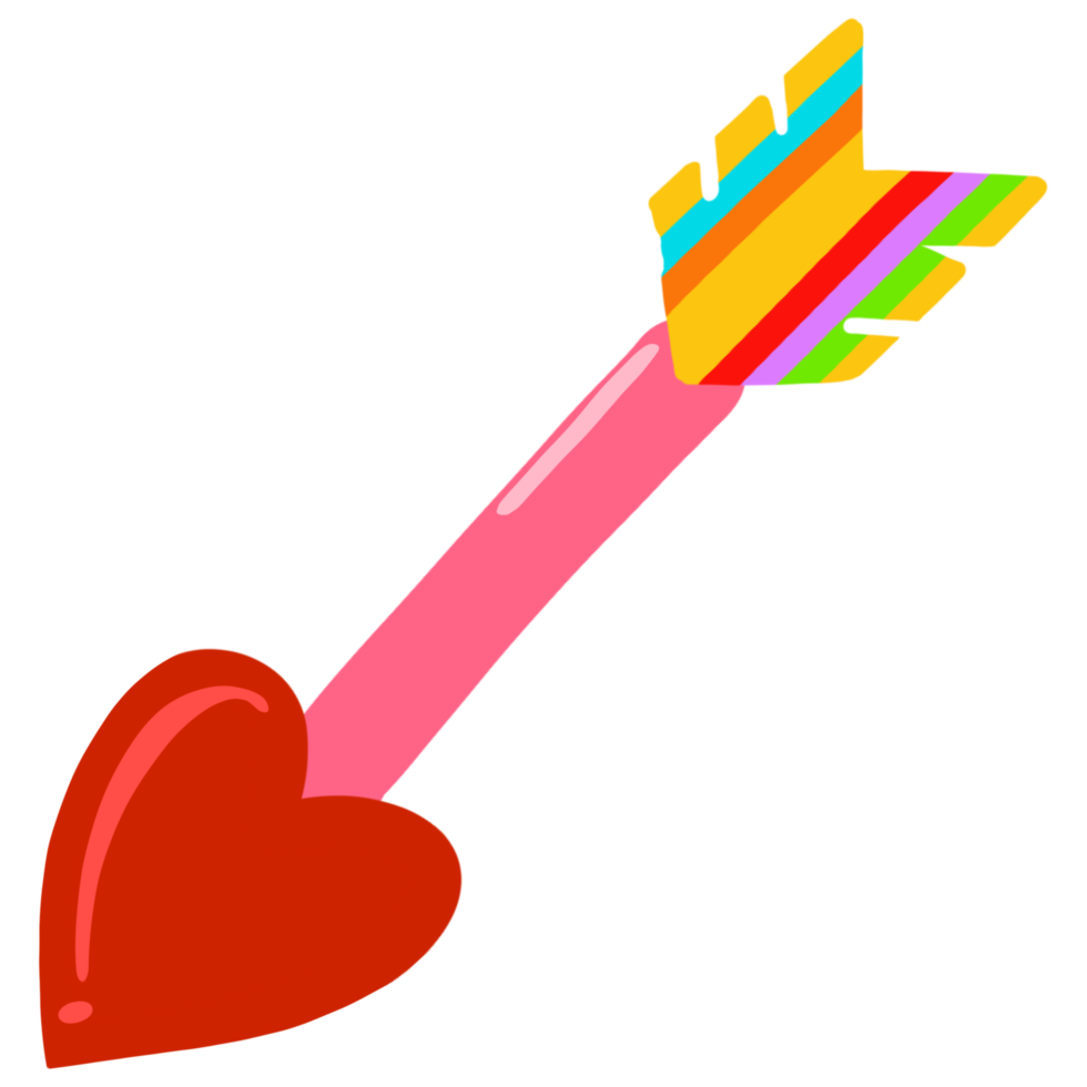 Heart love Cupid arrow png