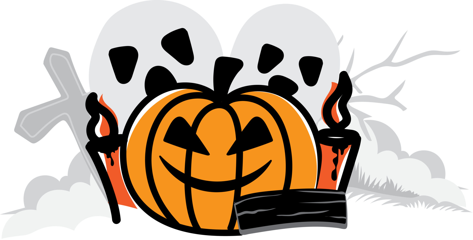 Halloween elements transparent PNG