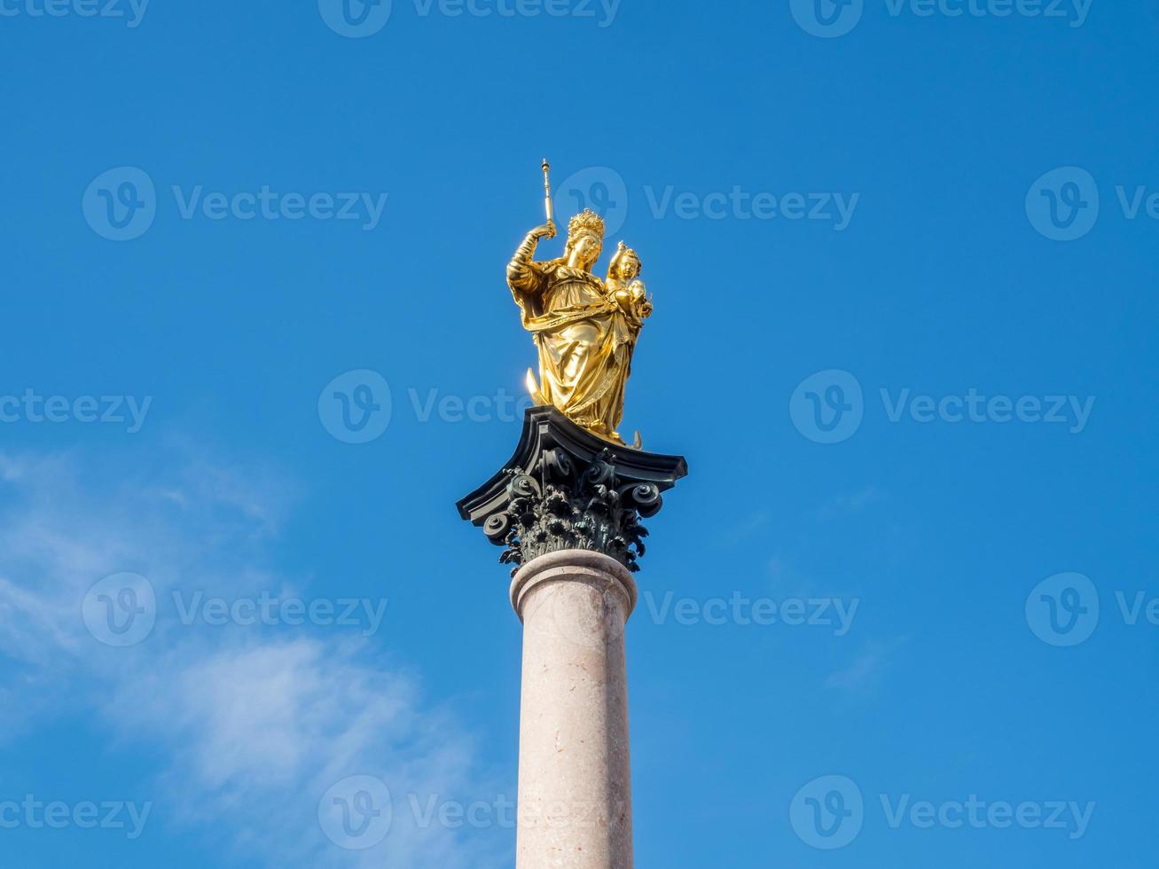 Pillar front of New Town Hall in Munich photo