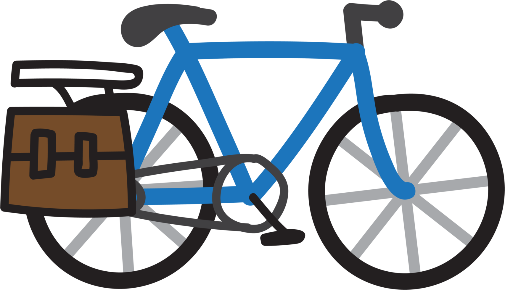 dibujo a mano alzada de una bicicleta. png