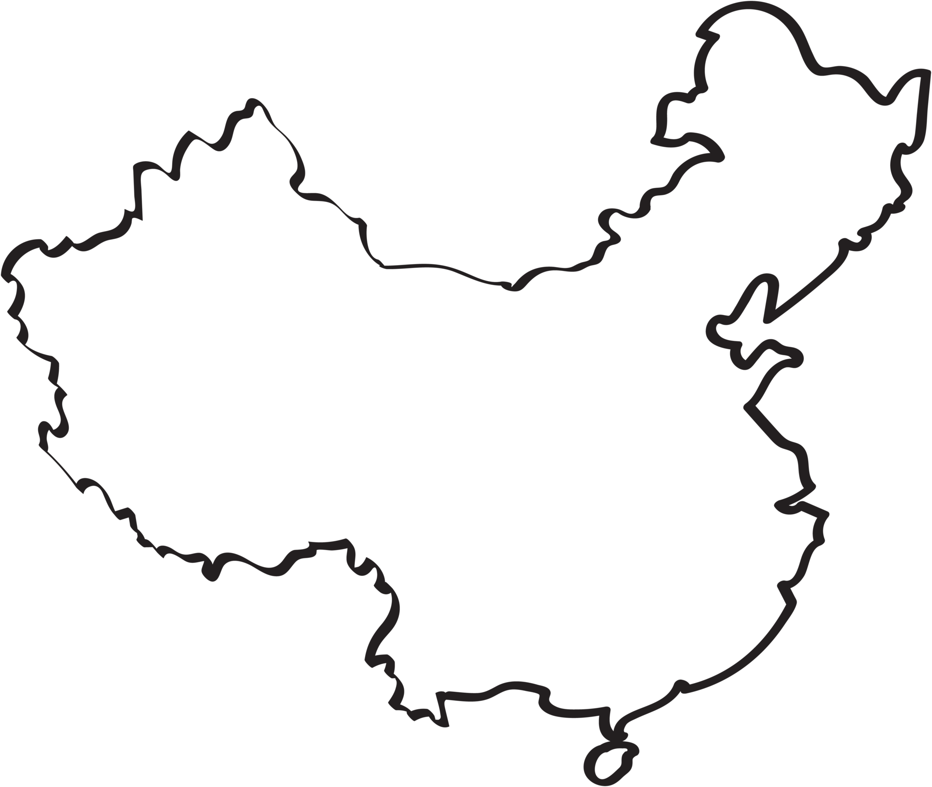 China Map Clip Art Png 760x548px China Area Location Map Outline 