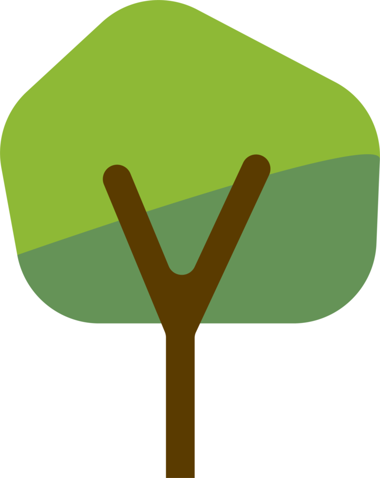 Simplicity tree flat design. png