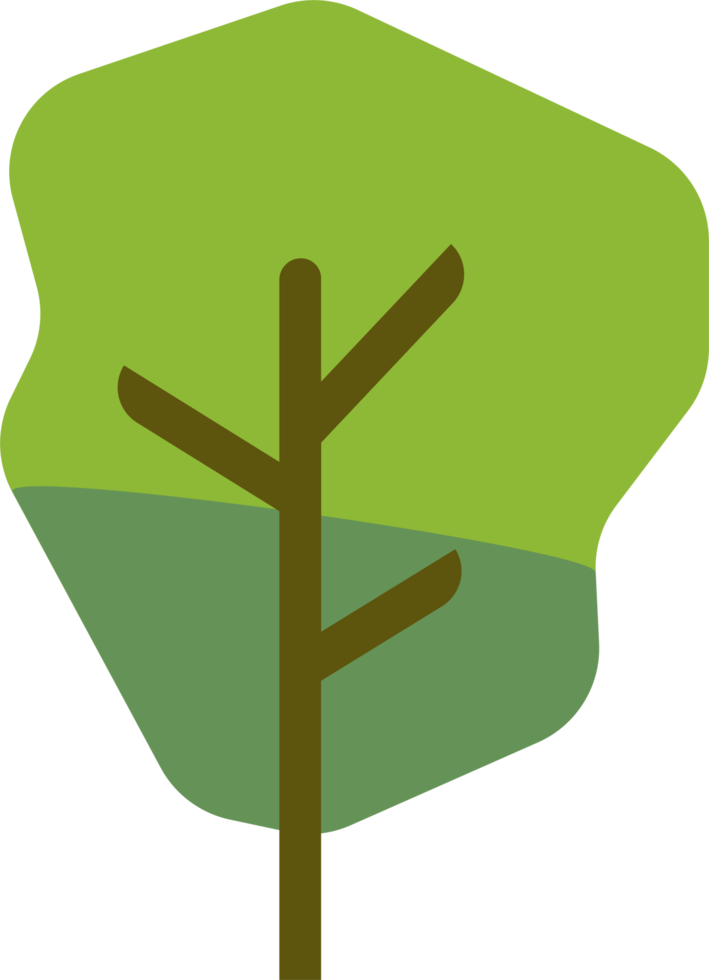 Simplicity tree flat design. png
