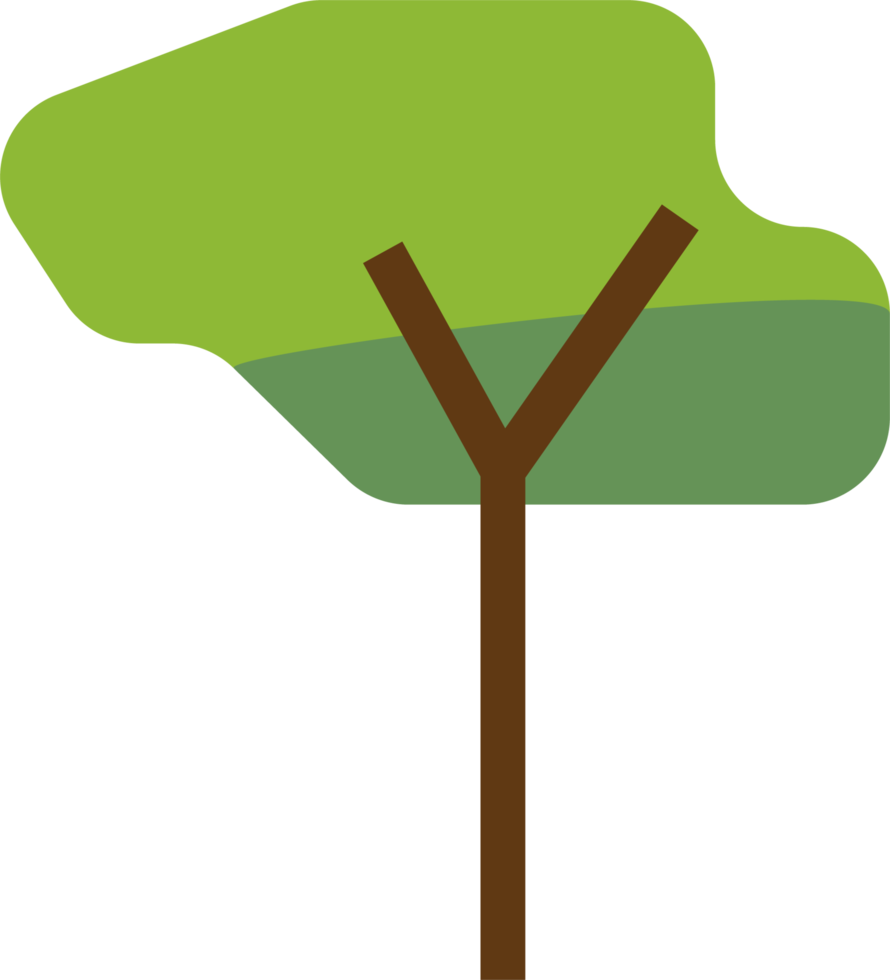 Simplicity tree flat design. png