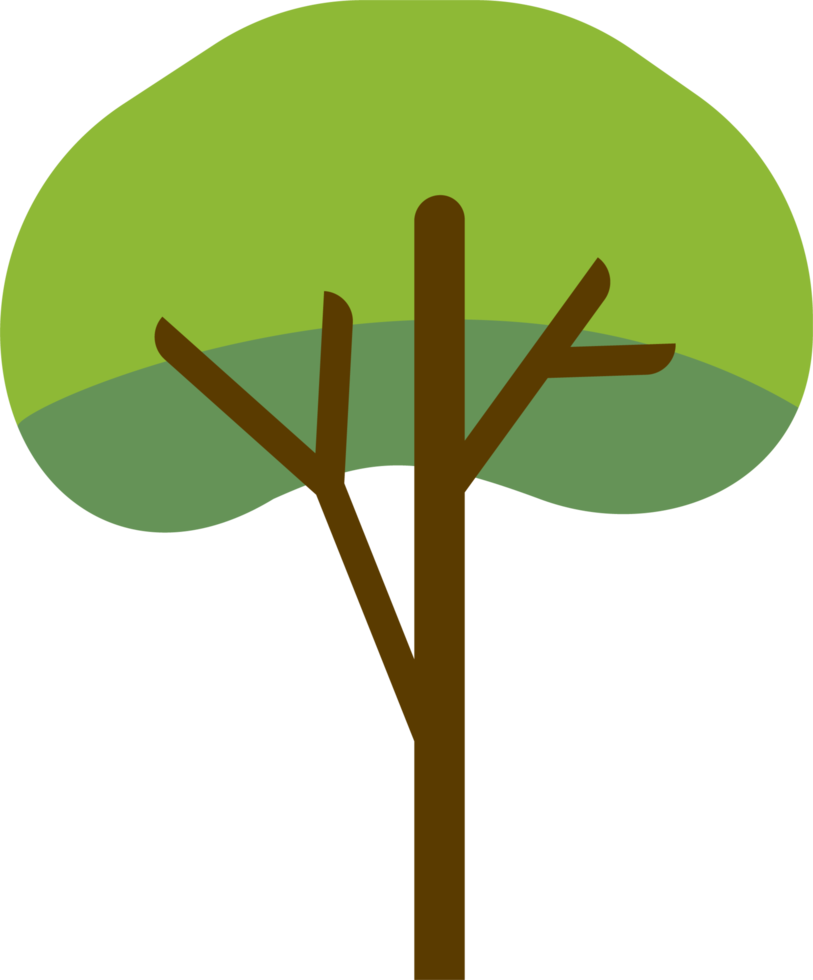 Simplicity tree flat design. png