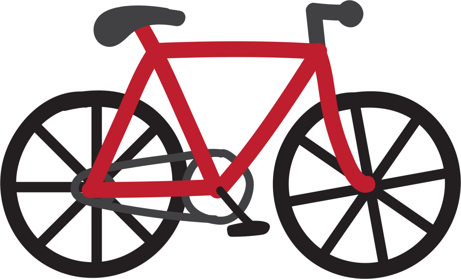 Free Freehand doodle drawing of a bicycle. 10330684 PNG with Transparent  Background