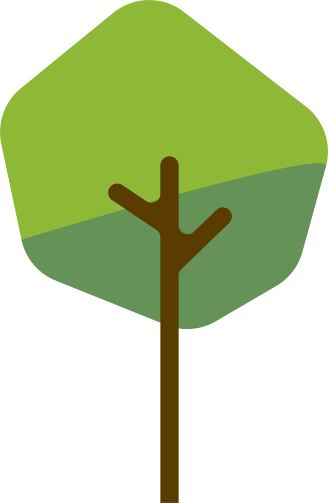 Simplicity tree flat design. png