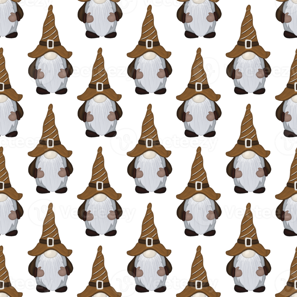 halloween Gnome pattern png