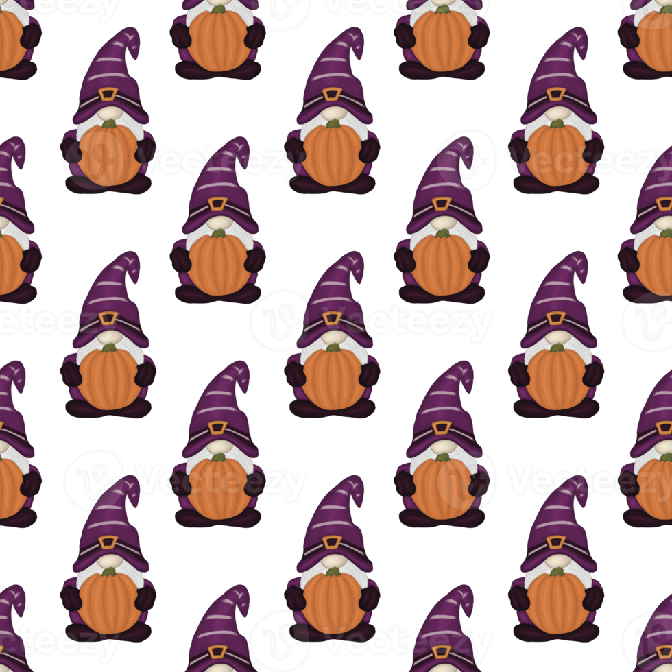 halloween Gnome pattern png