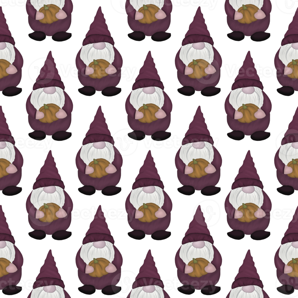 halloween Gnome pattern png