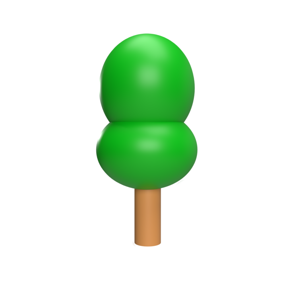 3D Tree. Rendered object illustration png