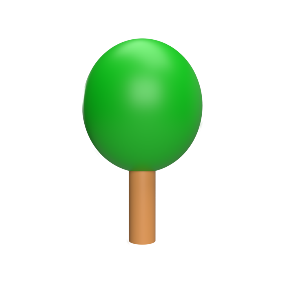 3D Tree. Rendered object illustration png